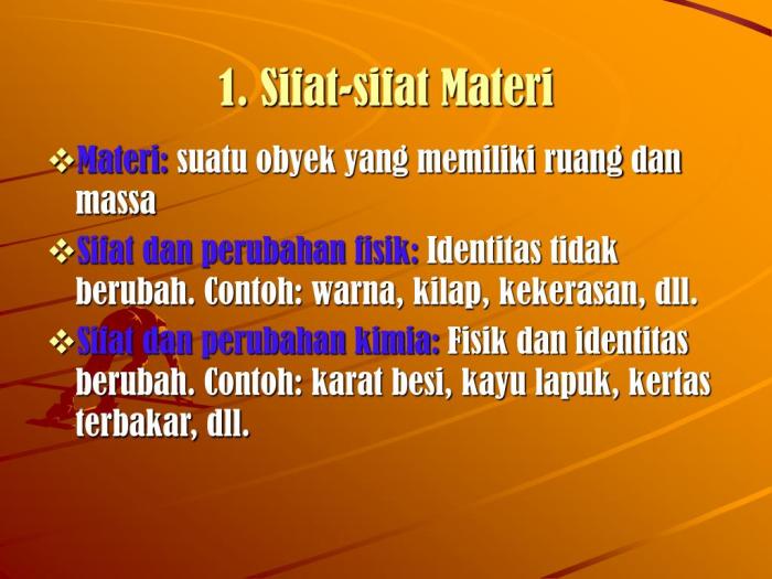 Sifat sifat materi