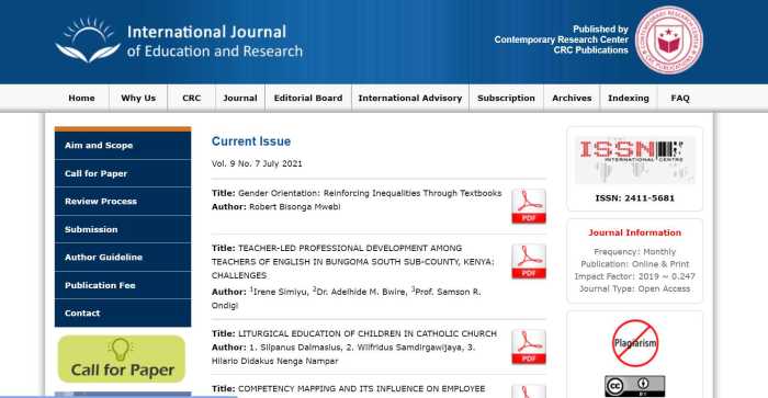 Website jurnal internasional dan nasional