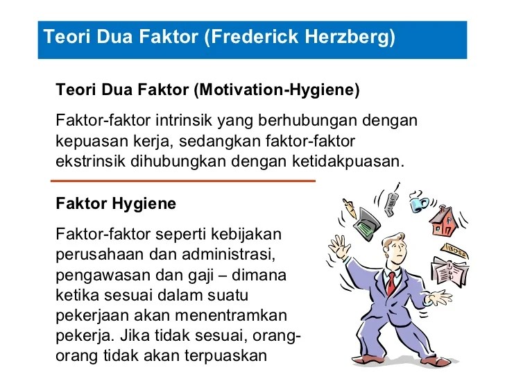 Teori motivasi herzberg faktor kerjaya dua frederick