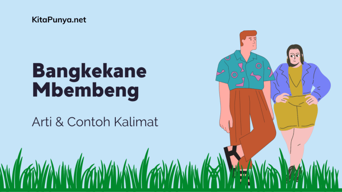 Basa cacade awak rambut Bangkekane mbembeng