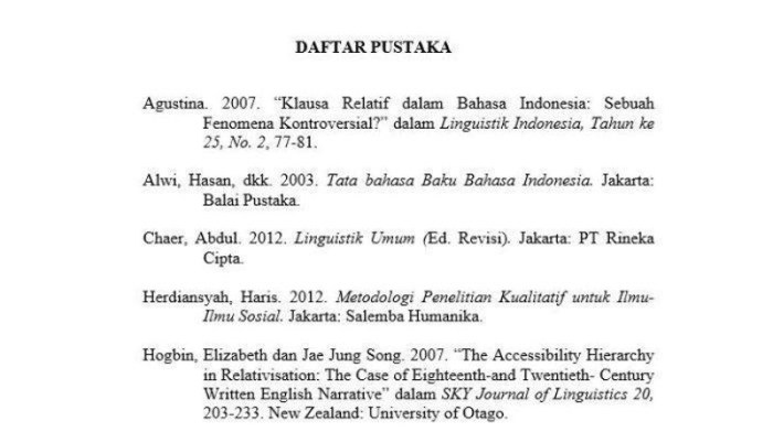 Penulisan daftar pustaka apa style