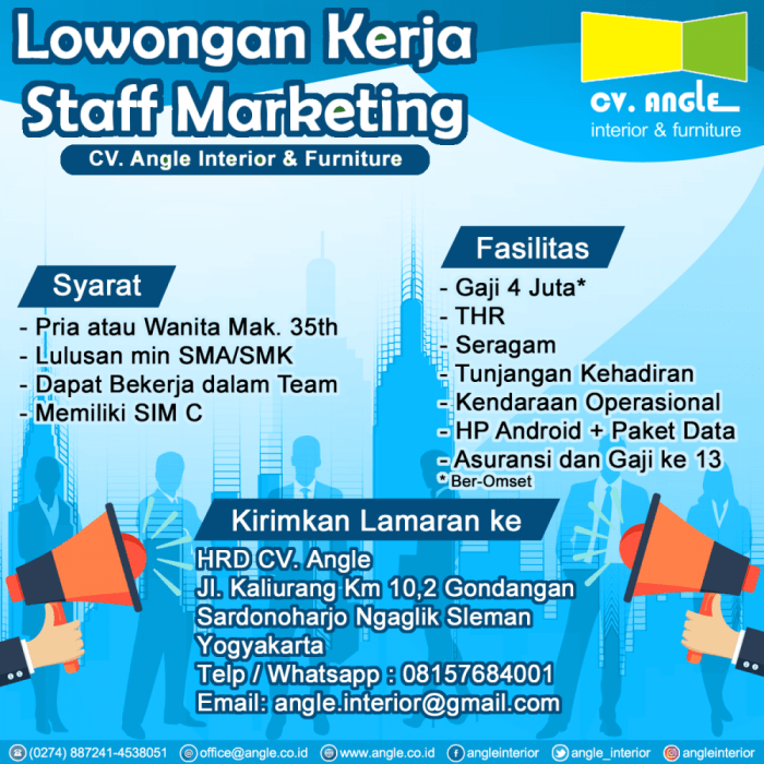 Lowongan kerja bandung infolokerbandung pemasaran rohani Pekerjaan staff marketing