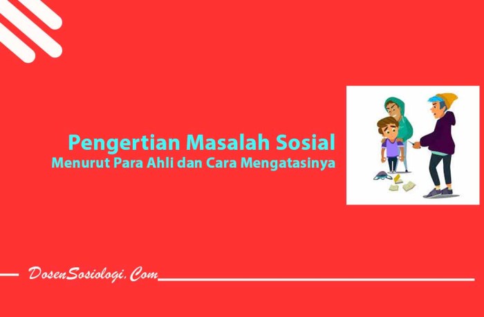 Pengertian masalah sosial