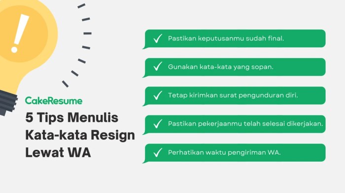 Contoh kata resign lewat whatsapp