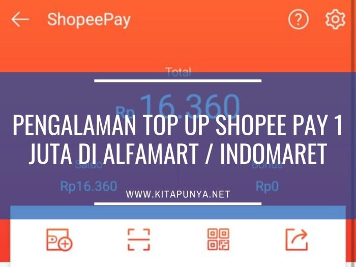 Shopeepay alfamart cara Pengalaman top up shopeepay di alfamart