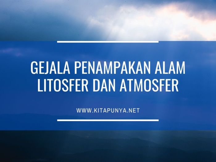 Gejala penampakan alam litosfer dan