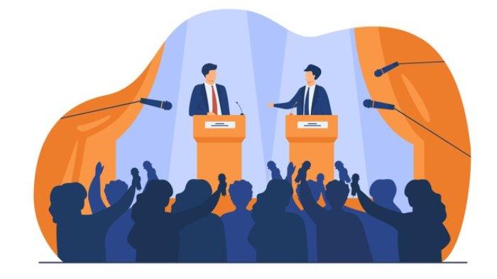 Debat pelaksanaan ciri pengertian tribunnews freepik