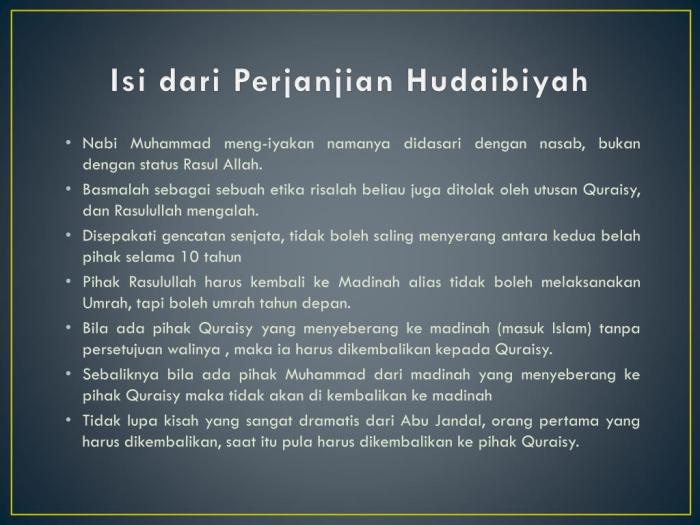 Hudaibiyah perjanjian