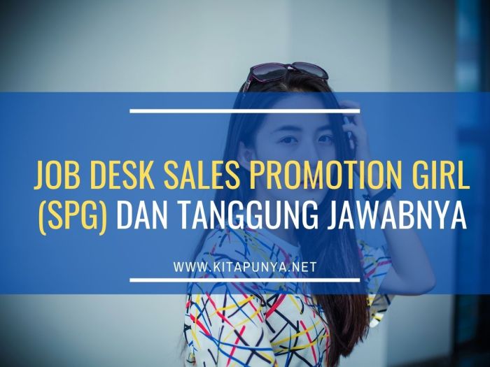 Job desk sales promotion girl
