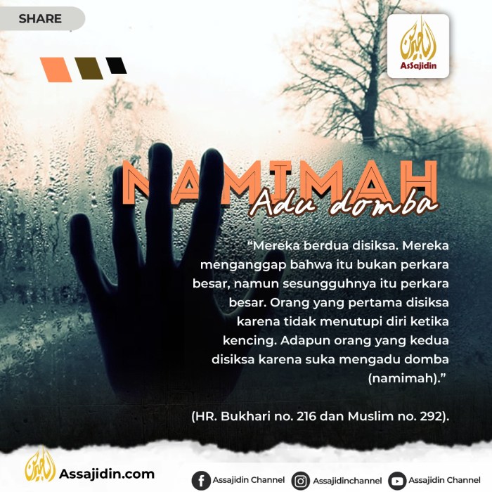 Pengertian dan contoh namimah mengadu domba
