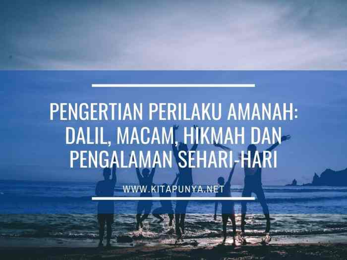 Perilaku amanah