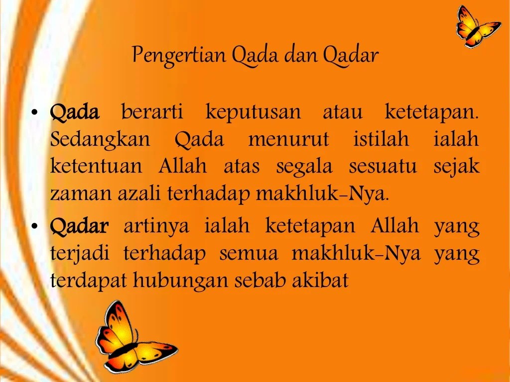 Qada qadar qadha tirto