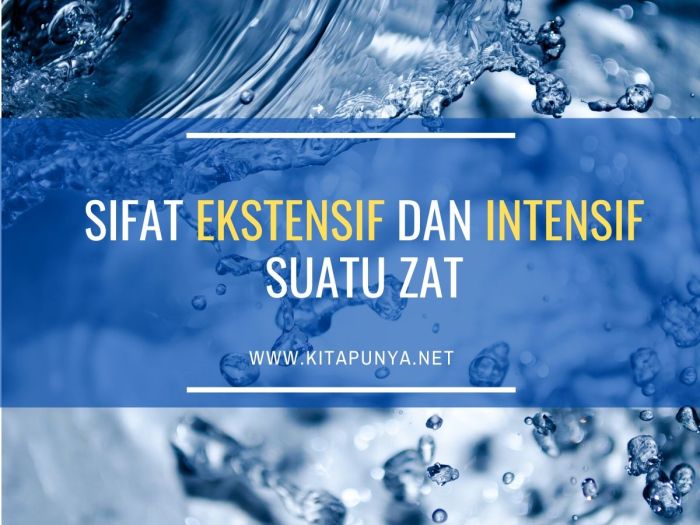 Sifat fisika materi ekstensif intensif kimia massa erapee