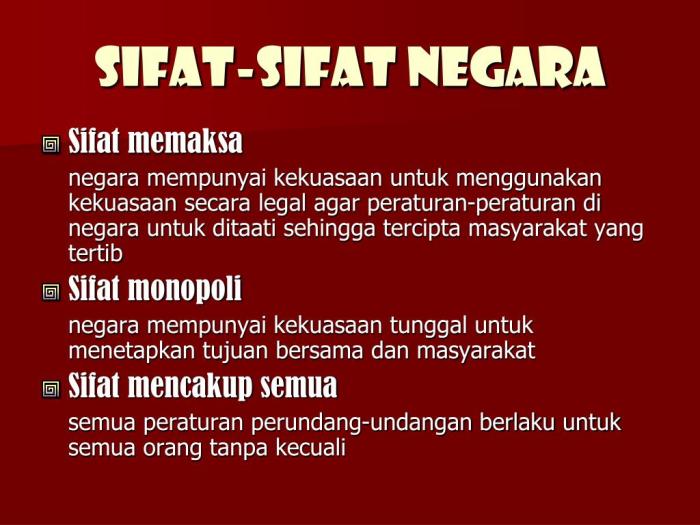 Sifat sifat negara