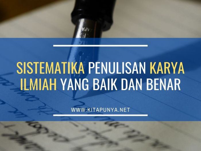 Sistematika penulisan karya ilmiah