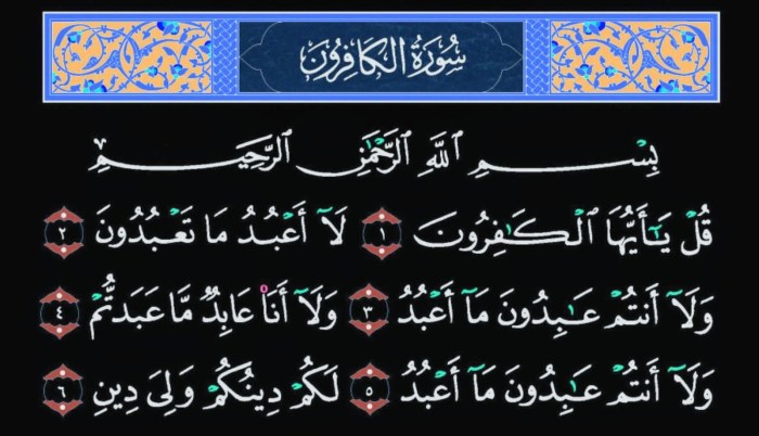 Pengamalan surah al kafirun