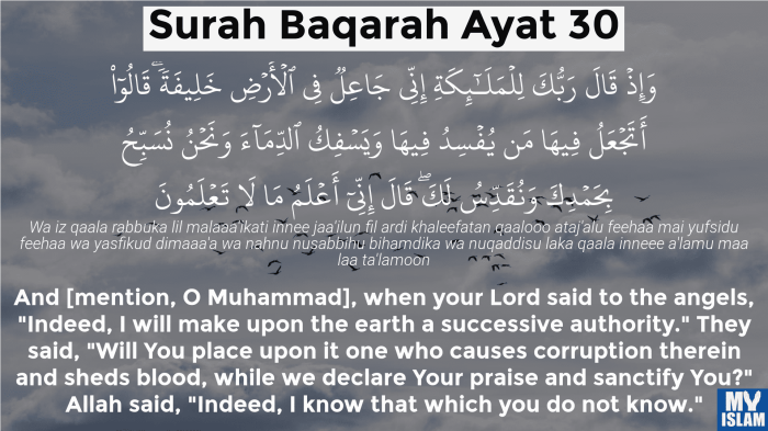 Isi kandungan surah al baqarah ayat 30