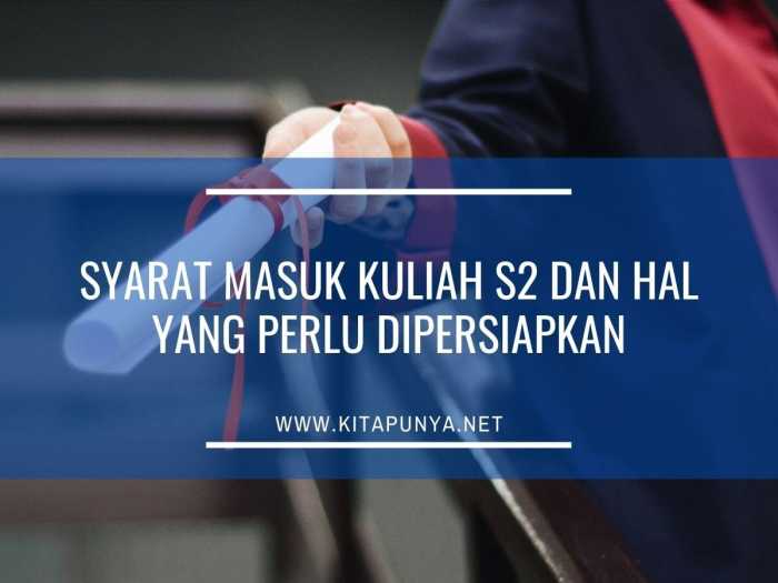 Syarat masuk kuliah s2 pascasarjana