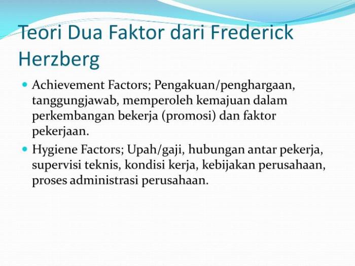 Teori faktor herzberg penggal pengajian bab perniagaan