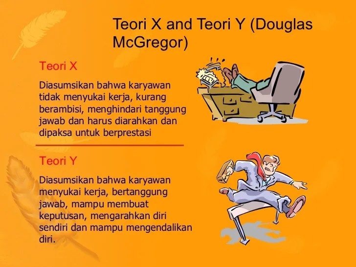 Pengertian teori x dan y mc gregor motivasi karyawan