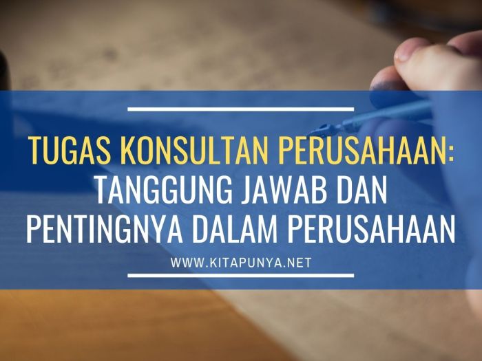 Tugas konsultan perusahaan