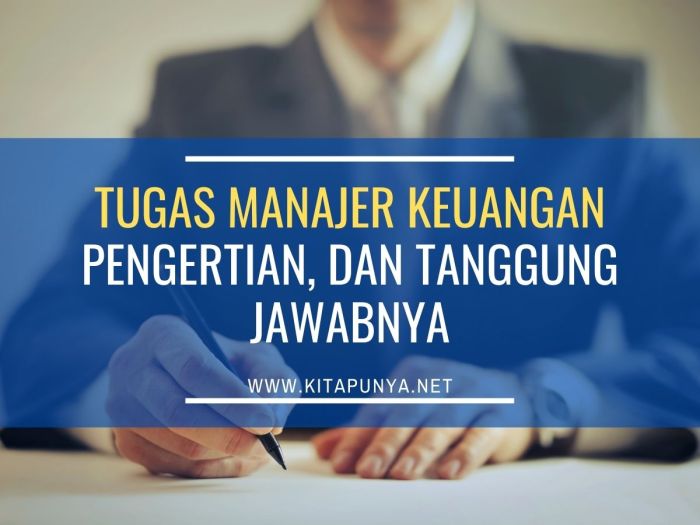 Tugas manajer keuangan
