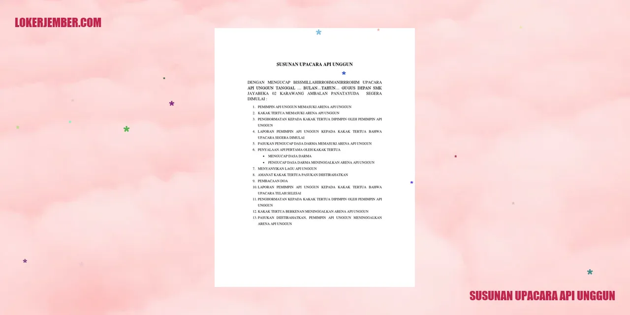 Susunan Upacara Api Unggun